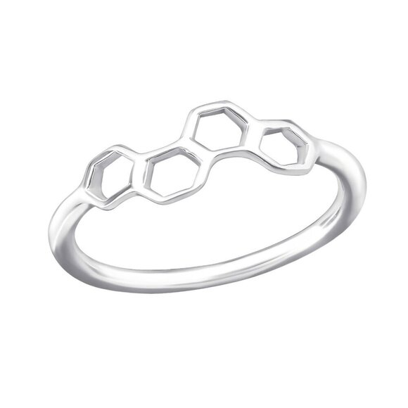 Sterling Silver Honey Comb Ring - Picture 1 of 11